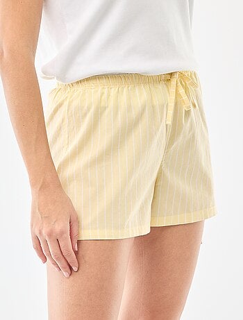 Pantalón corto de pijama en popelina