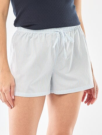 Pantalón corto de pijama en popelina