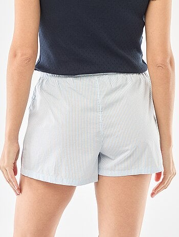 Pantalón corto de pijama en popelina