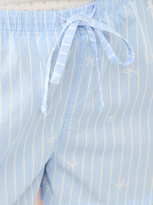 Pantalón corto de pijama en popelina - Kiabi
