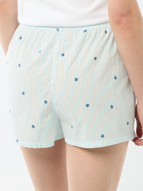 Pantalón corto de pijama estampado floral - Kiabi