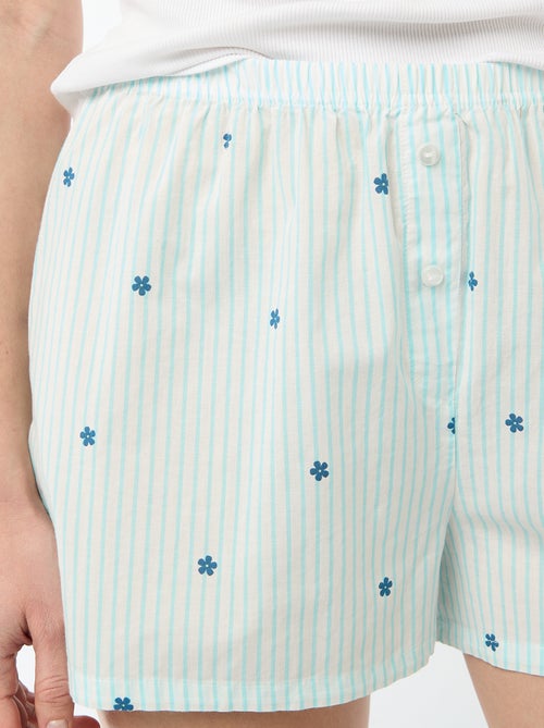 Pantalón corto de pijama estampado floral - Kiabi