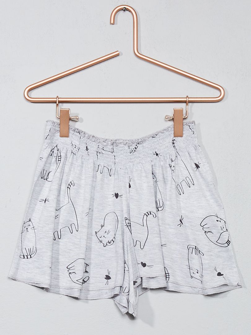 Pantalón corto de pijama GRIS - Kiabi