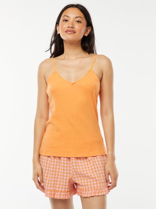 Pantalón corto de pijama vicky y bajo con volante