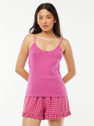Pantalón corto de pijama vicky y bajo con volante