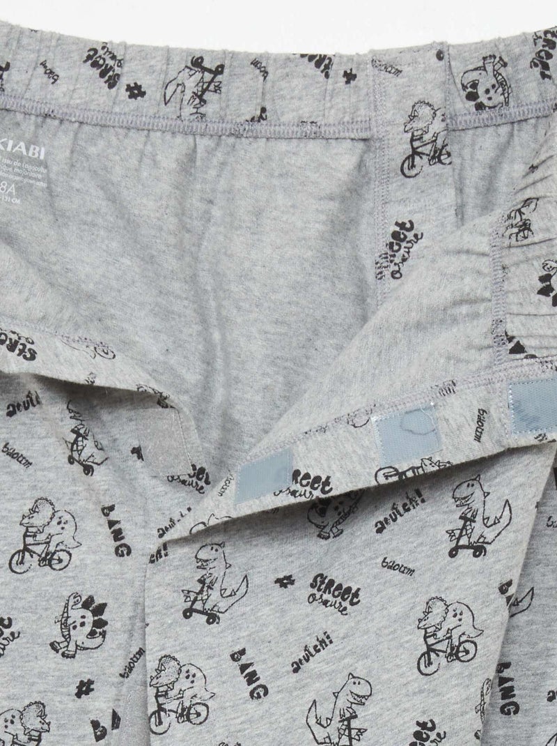 Pantalón corto de punto - colección fácil de poner GRIS - Kiabi