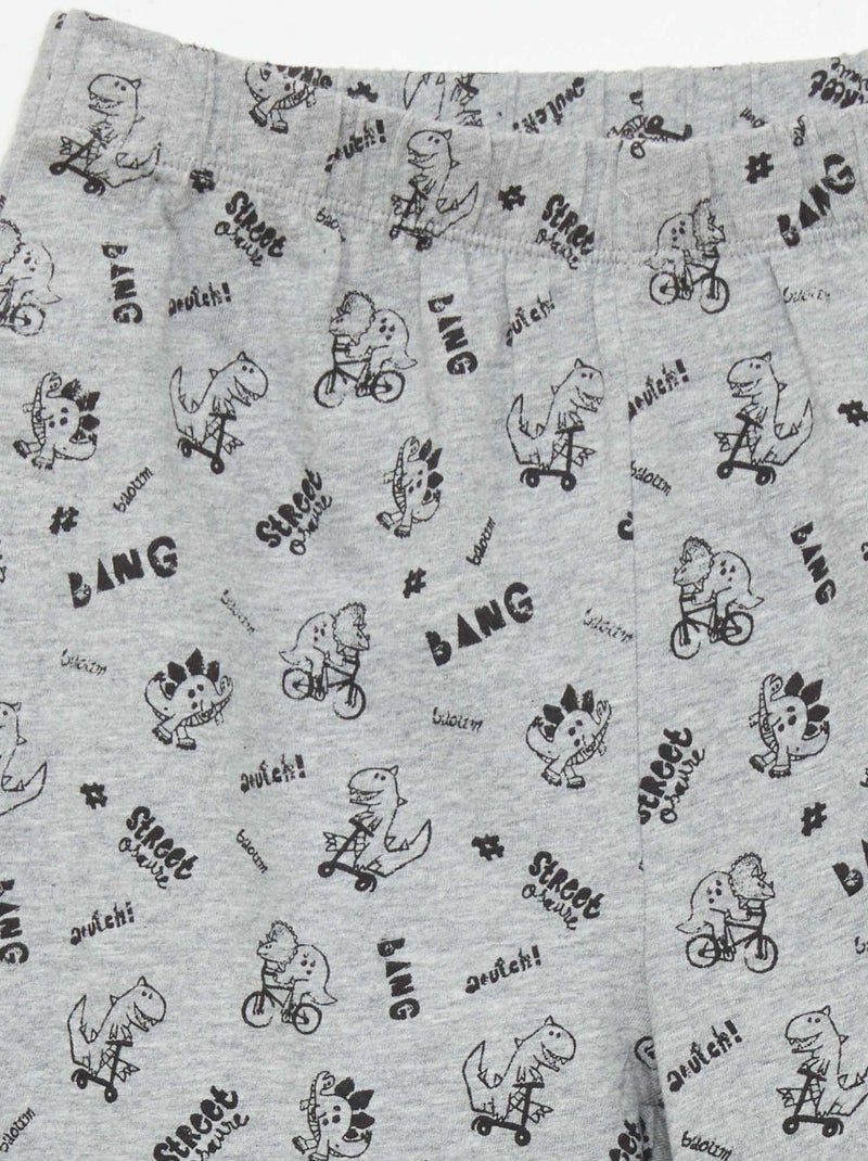 Pantalón corto de punto - colección fácil de poner GRIS - Kiabi