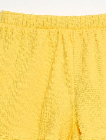 Pantalón corto de punto arrugado