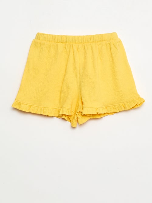 Pantalón corto de punto arrugado - Kiabi
