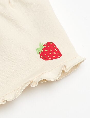 Pantalón corto de punto con estampado