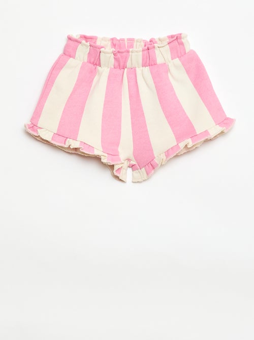 Pantalón corto de punto con estampado - Kiabi