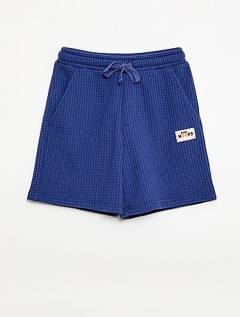 Pantalón corto de punto gofrado