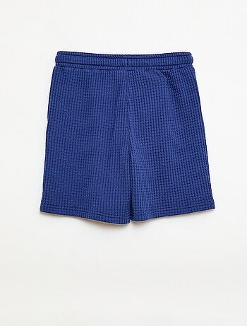Pantalón corto de punto gofrado