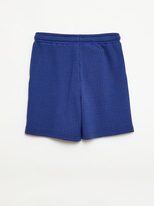 Pantalón corto de punto gofrado - Kiabi