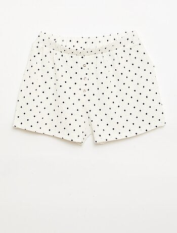 Pantalón corto de punto gofrado