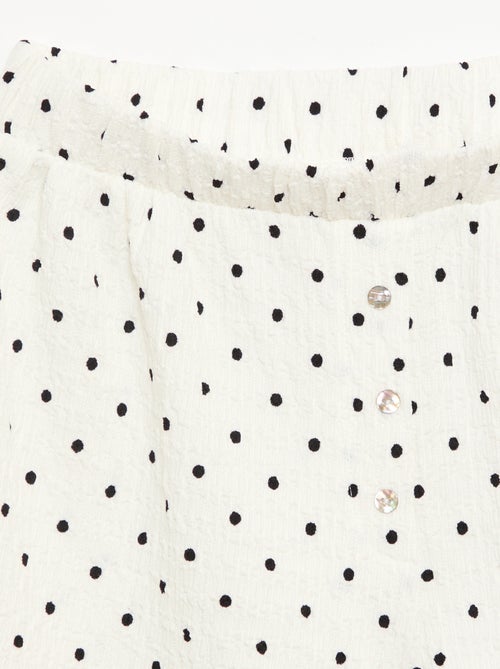 Pantalón corto de punto gofrado - Kiabi