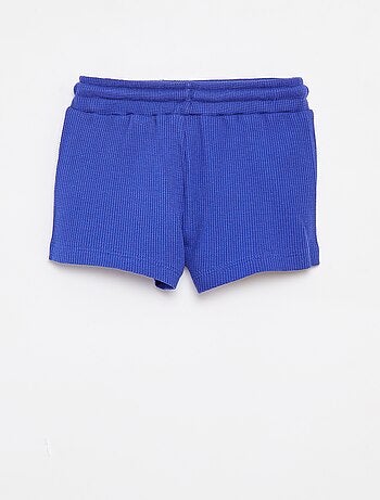 Pantalón corto de punto gofrado con estampado