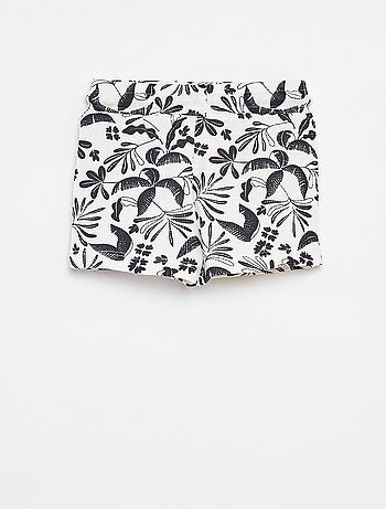 Pantalón corto de punto gofrado con estampado