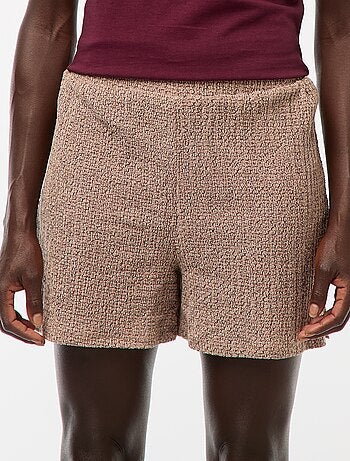Pantalón corto de punto gofrado