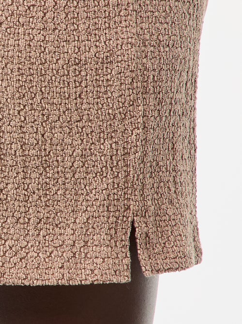 Pantalón corto de punto gofrado - Kiabi