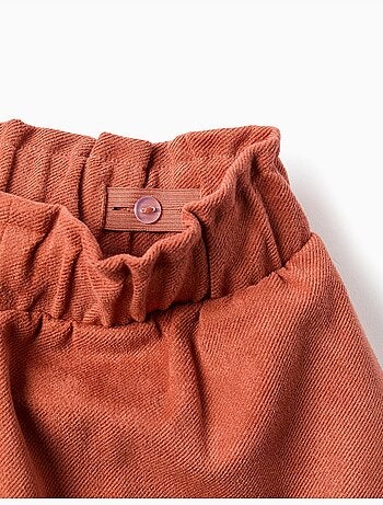 Pantalón corto de punto interlock con cinturón incorporado