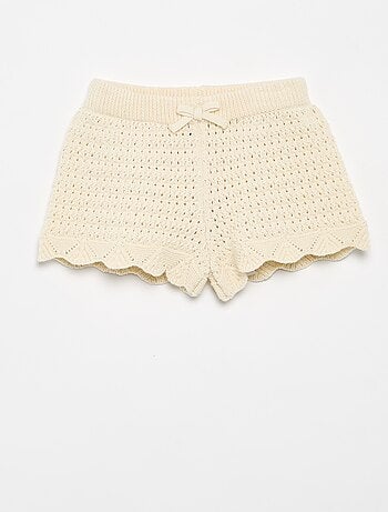 Pantalón corto de punto liso
