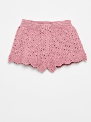 Pantalón corto de punto liso