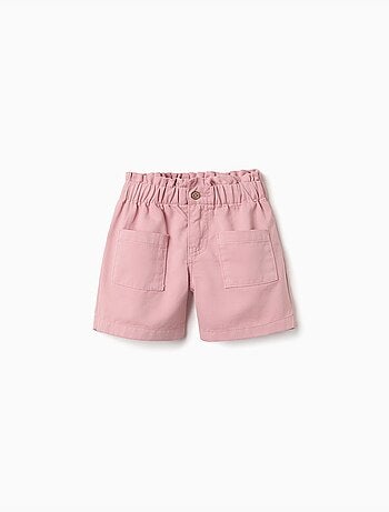 Pantalón corto de sarga con bolsillos delanteros