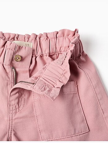 Pantalón corto de sarga con bolsillos delanteros