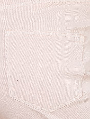 Pantalón corto de sarga con bragueta abotonada - Kiabi