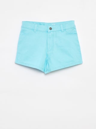 Pantalón corto de sarga con cintura ajustable