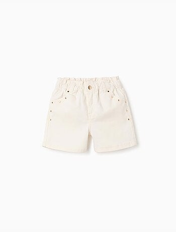 Pantalón corto de sarga con tachuelas decorativas