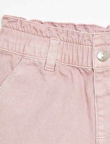 Pantalón corto de sarga liso
