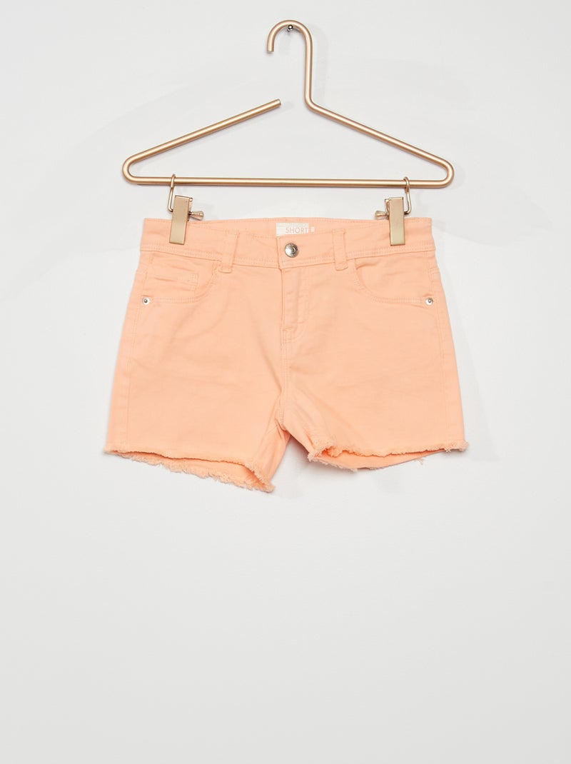 Pantalón corto de sarga NARANJA - Kiabi