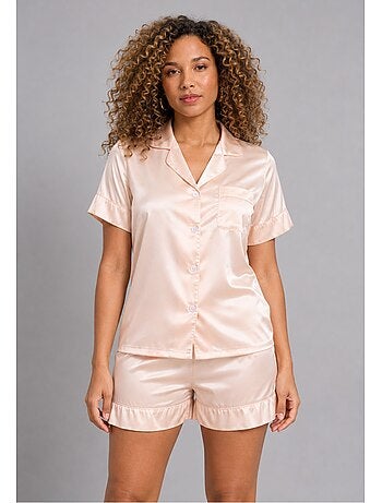 Pantalón corto de satén fluido Kebello