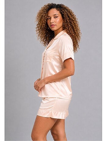 Pantalón corto de satén fluido Kebello