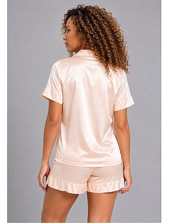 Pantalón corto de satén fluido Kebello
