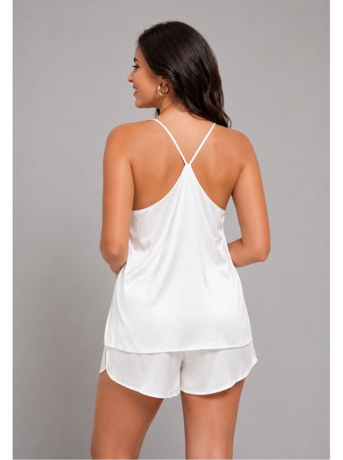 Pantalón corto de satén fluido Kebello - Kiabi Pantalón corto de satén fluido Kebello - Kiabi