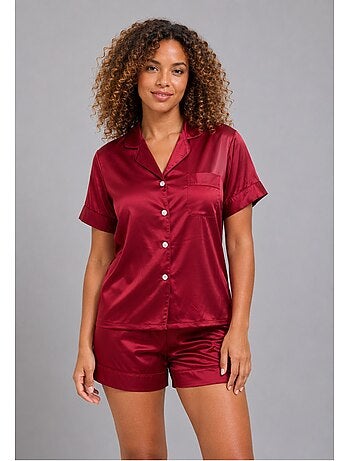 Pantalón corto de satén fluido Kebello