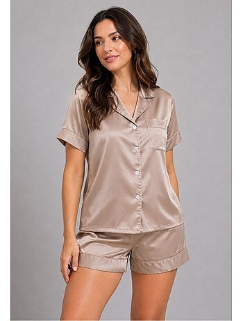 Pantalón corto de satén fluido Kebello