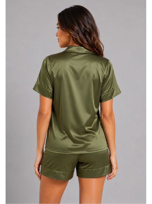 Pantalón corto de satén fluido Kebello - Kiabi Pantalón corto de satén fluido Kebello - Kiabi