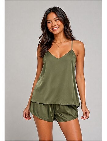 Pantalón corto de satén fluido Kebello