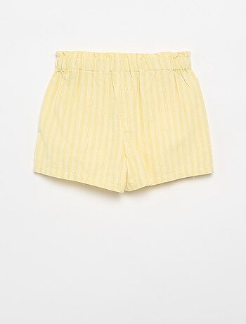 Pantalón corto de seersucker de corte recto