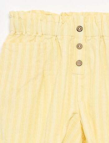 Pantalón corto de seersucker de corte recto