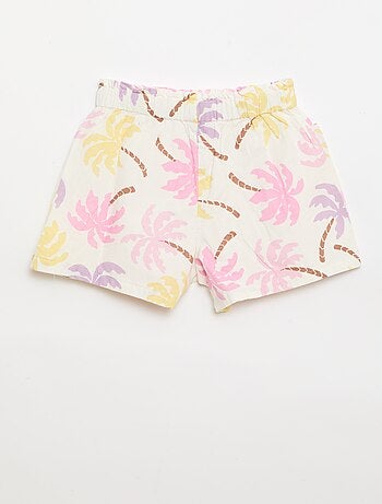 Pantalón corto de seersucker de corte recto