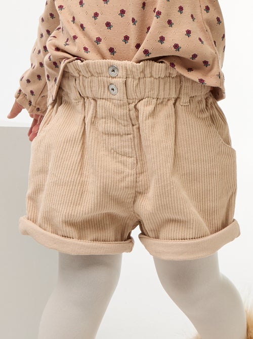 Pantalón corto de terciopelo - Kiabi