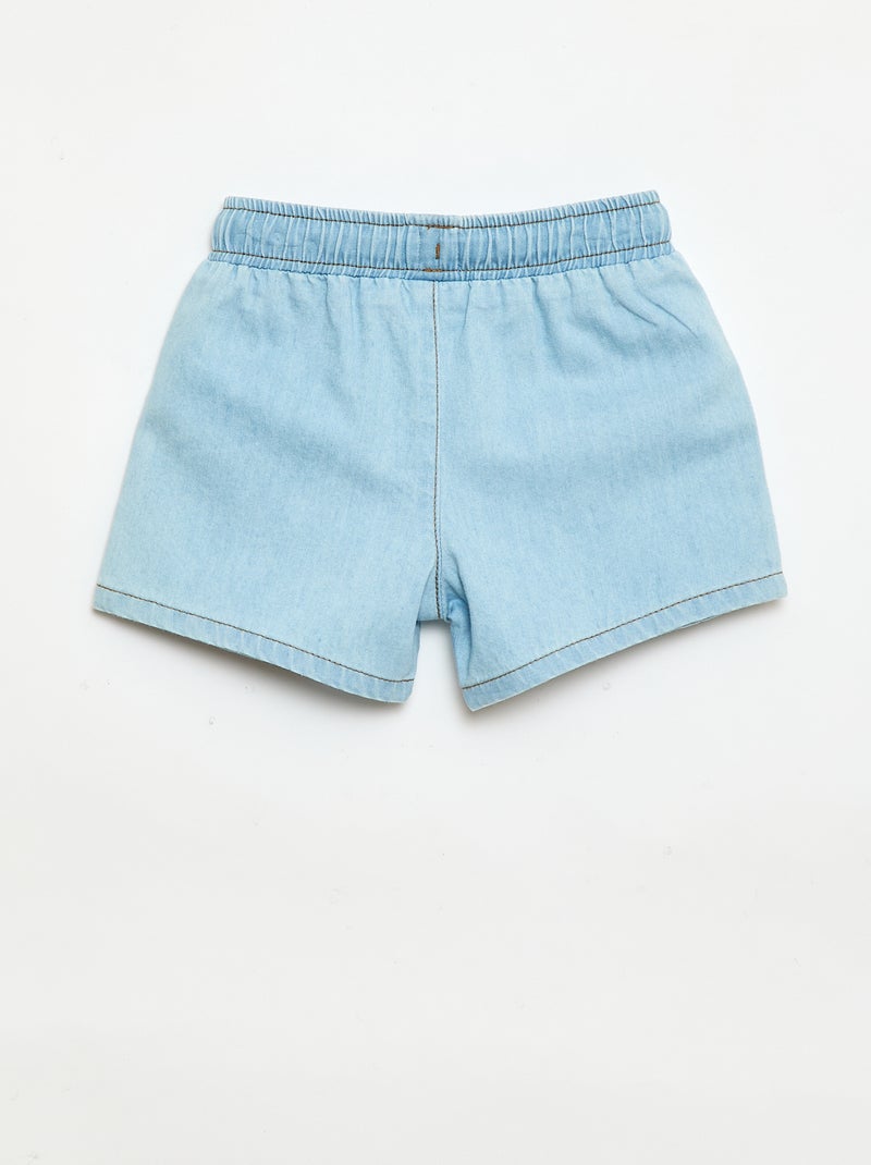 Pantalón corto de vaquero con 2 bolsillos grandes Azul - Kiabi