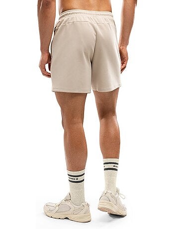 Pantalón corto deportivo algodón hombre fitness hombre titan sand