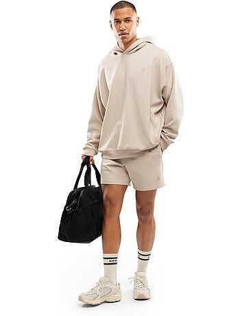 Pantalón corto deportivo algodón hombre fitness hombre titan sand