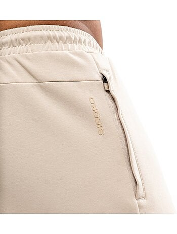 Pantalón corto deportivo algodón hombre fitness hombre titan sand